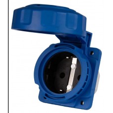 Розетка вбудована (силовий роз'єм) EEH-16S  IP67 (16A, 250V, Schuko)